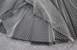 Black Polka Dot Tulle Skirt Double Layered Tulle Maxi Skirt by Dressromantic image 8