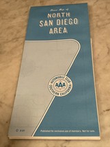 AAA 1991 Street Map Of North San Diego Area  Road Map - $3.99