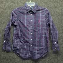 Ralph Lauren Boy&#39;s Sz M (10-12) Multi Color Long Sleeve Button Plaid Shirt - $13.55