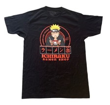 NEW Men Naruto Ichiraku Ramen Shop Black Graphic T-Shirt Size M Cotton Tee image 5