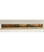 Vtg Rare Solid Wood Engraved Roller Original Tube Message 20” Long Mill ... - $147.00