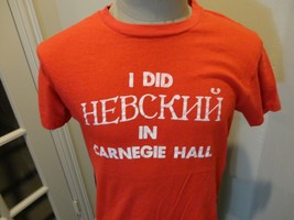 Vintage 80&#39;s Red I did HEBCKHH in Carnegie Hall Cotton T-shirt Fits Adul... - $36.03