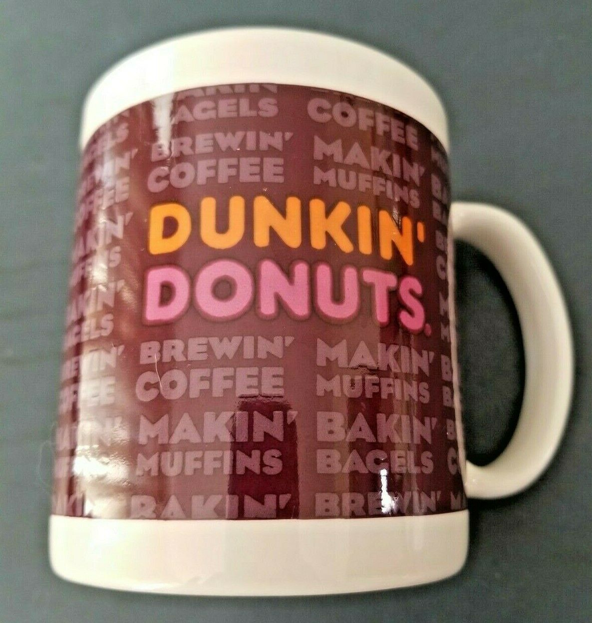 Dunkin Donuts Vintage Thermo Travel Coffee Tumbler Mug
