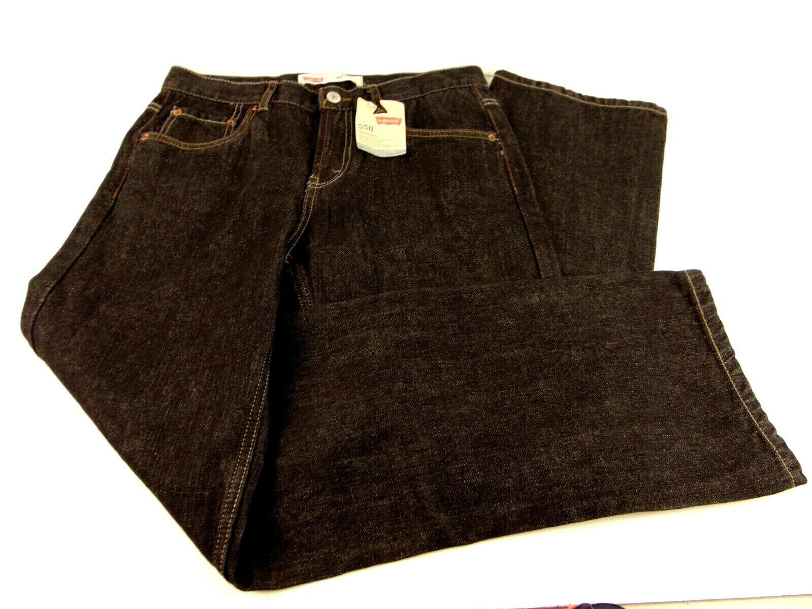 Levis 550 Relaxed Fit Tapered Black Jeans 18 Regular 29 x 29 Nwt