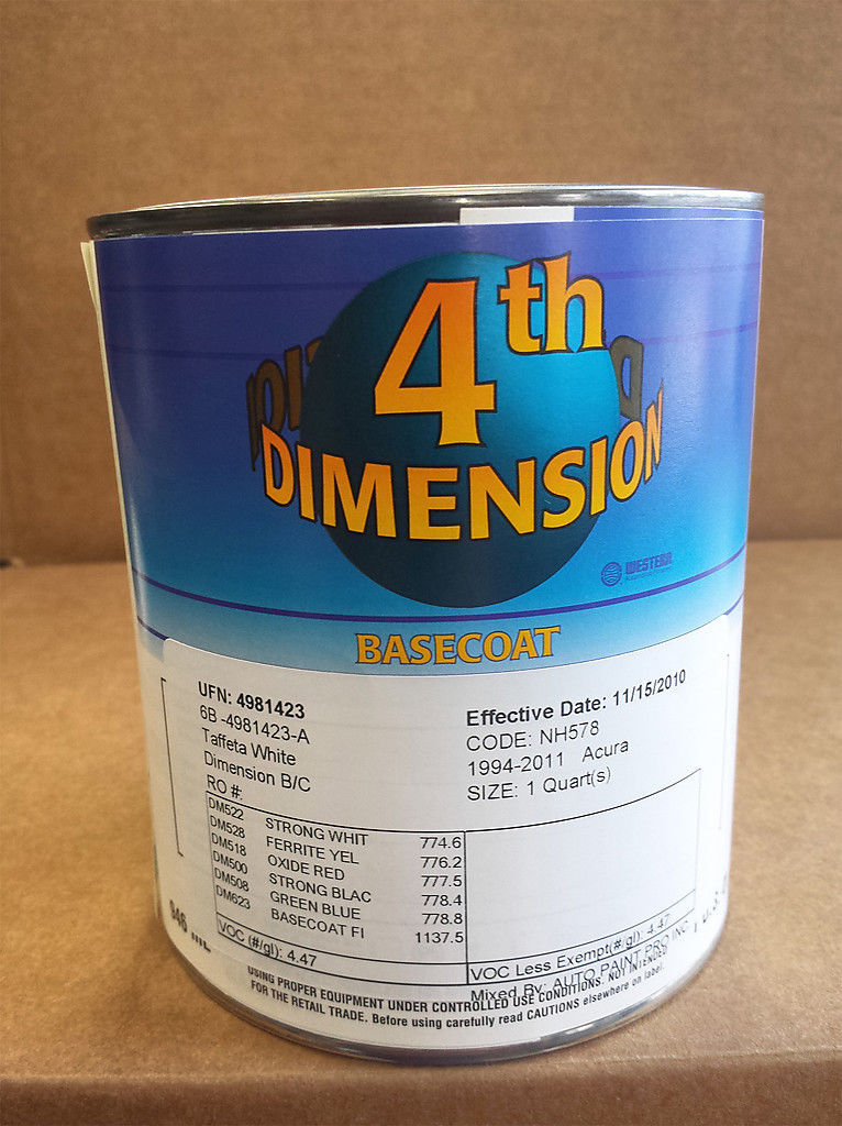 Sherwin williams dimension taffeta white acura/honda auto body