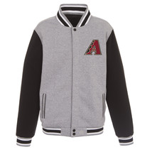 MLB Arizona Diamondbacks  Reversible Full Snap Fleece Jacket JHD 2 Front Logos - $119.99