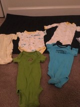 5 Piece Carters Newborn Baby Snap Crotch Shirt - $46.53