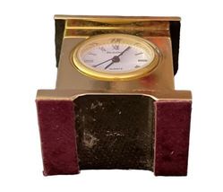 Vtg Bulova B0503 Musette Miniature Mantel Desk Lantern Clock Mini Solid Brass image 5