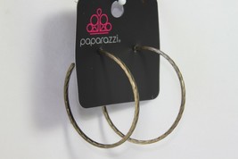 Paparazzi Earrings (new) RURAL RESERVE - BRASS - HOOP EARRING - $8.61