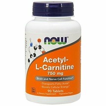 NOW Foods Acetyl-L-Carnitine 750 mg - 90 Tablets - $39.66