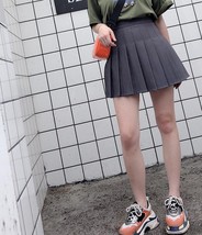 Women Girls Black Pleated Skirt Plus Size Black Pleated Mini Skirt Tennis Skirt image 2