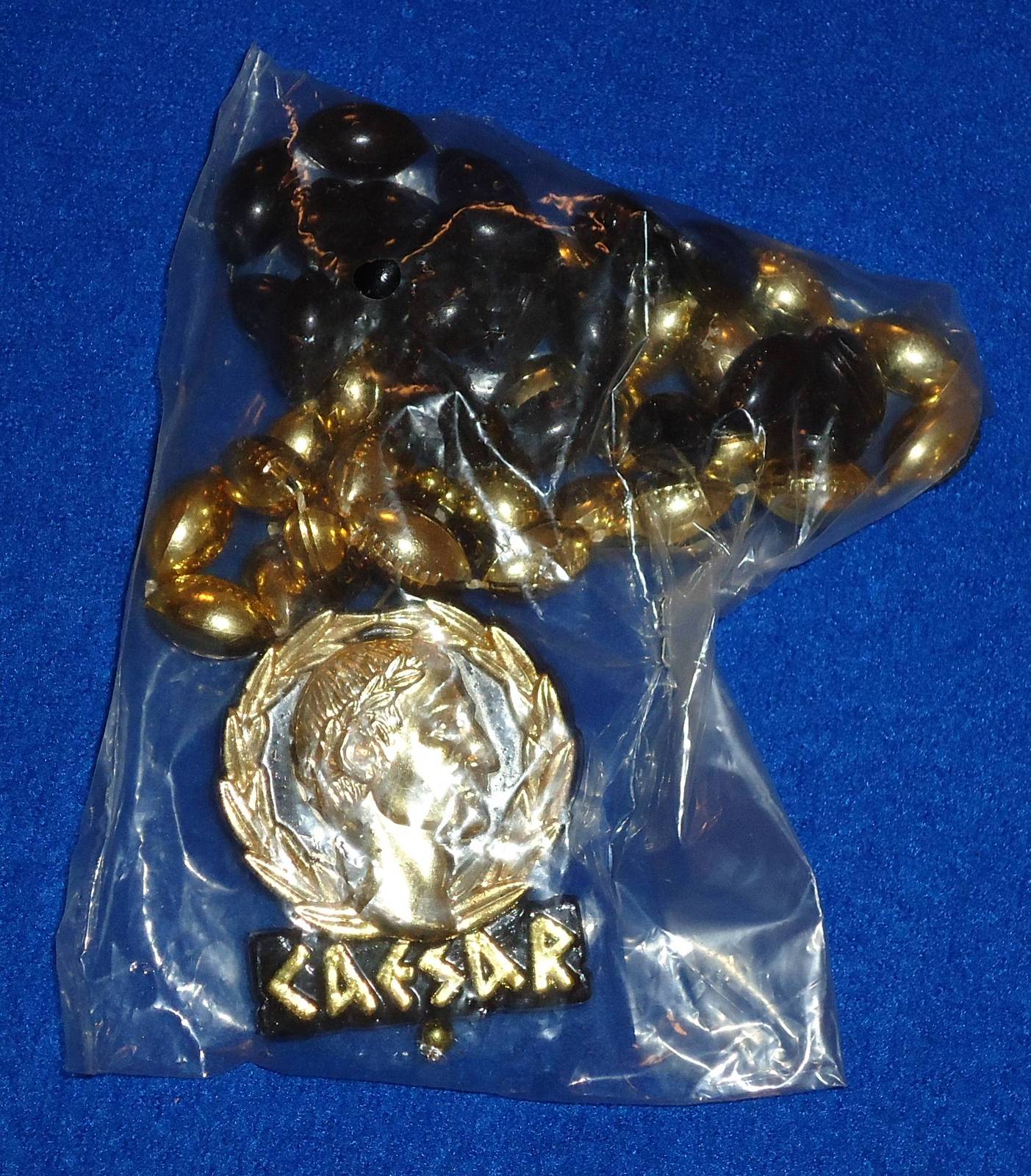 Black and Gold Football Beads