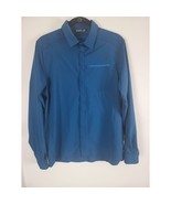 Arc&#39;teryx Kaslo Snap Front Shirt S/P Mens Blue Long Sleeve Zipper Pocket... - $38.49