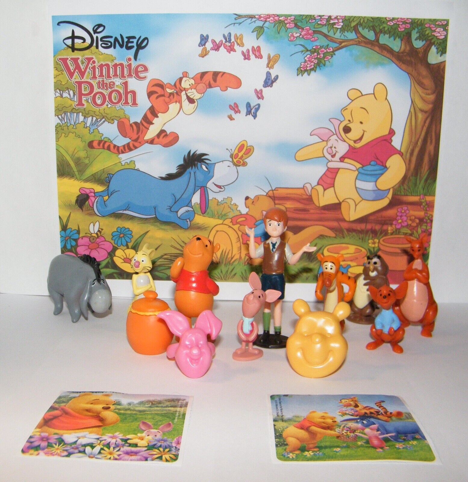 Disney Winnie The Pooh Deluxe Figure Set Toy Set of 14 with 2 Stickers ...