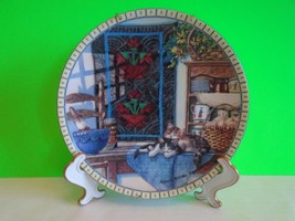 Collectors plate Edwin Knowles Fine China 1990 Lazy Morning Hannah Holli... - $12.99