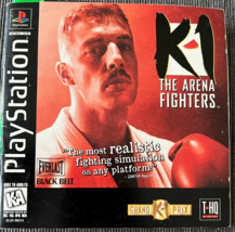 K-1 The Arena Fighters PS1 PlayStation 1 Black Label no jewel case - $17.50