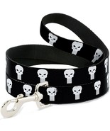 Punisher Logo Black &amp; White Dog Leash by Buckle-Down - $17.98