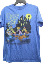 Men's Blue Scooby-Doo! Mystery Cartoon Sz M T-Shirt Shaggy Daphne Fred Velma image 3