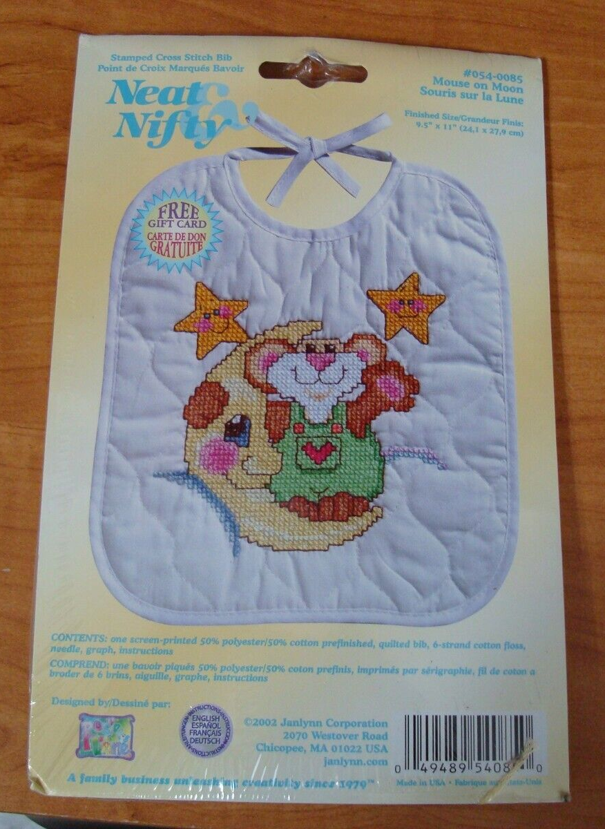 Janlynn Bear Birth Sampler Stamped Cross Stitch Kit 11x14