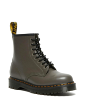 P-1450953 New Dr. Martens Khaki Grey 1460 Bex Leather Platform Boots Size 42 - $145.49
