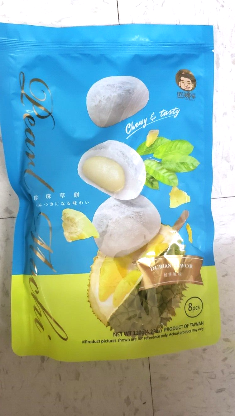 Primary image for 2 PACK PEARL MOCHI  PANDAN DURIANFLAVOR CHEWY AND TASTY