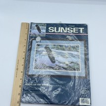 Vintage Sunset Crewel Embroidery Kit 11094 Eagle Spring on the River Nature - $18.80