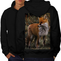 Flaming Hunter Fox Sweatshirt Hoody Clever Beast Men Hoodie Back - $20.99