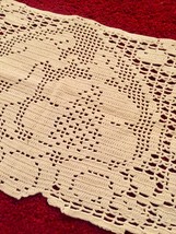  Vintage rectangular doily with Victorian dancers and intricate border detail. image 3