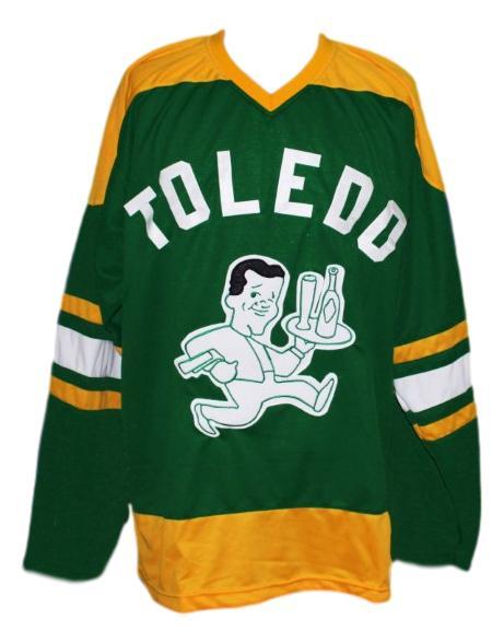 Custom   toledo buckeyes retro hockey jersey green   1