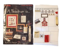 A Teacher Is Cross Stitch Book 612 + Partial Embroidered Piece Leisure Arts - $17.95
