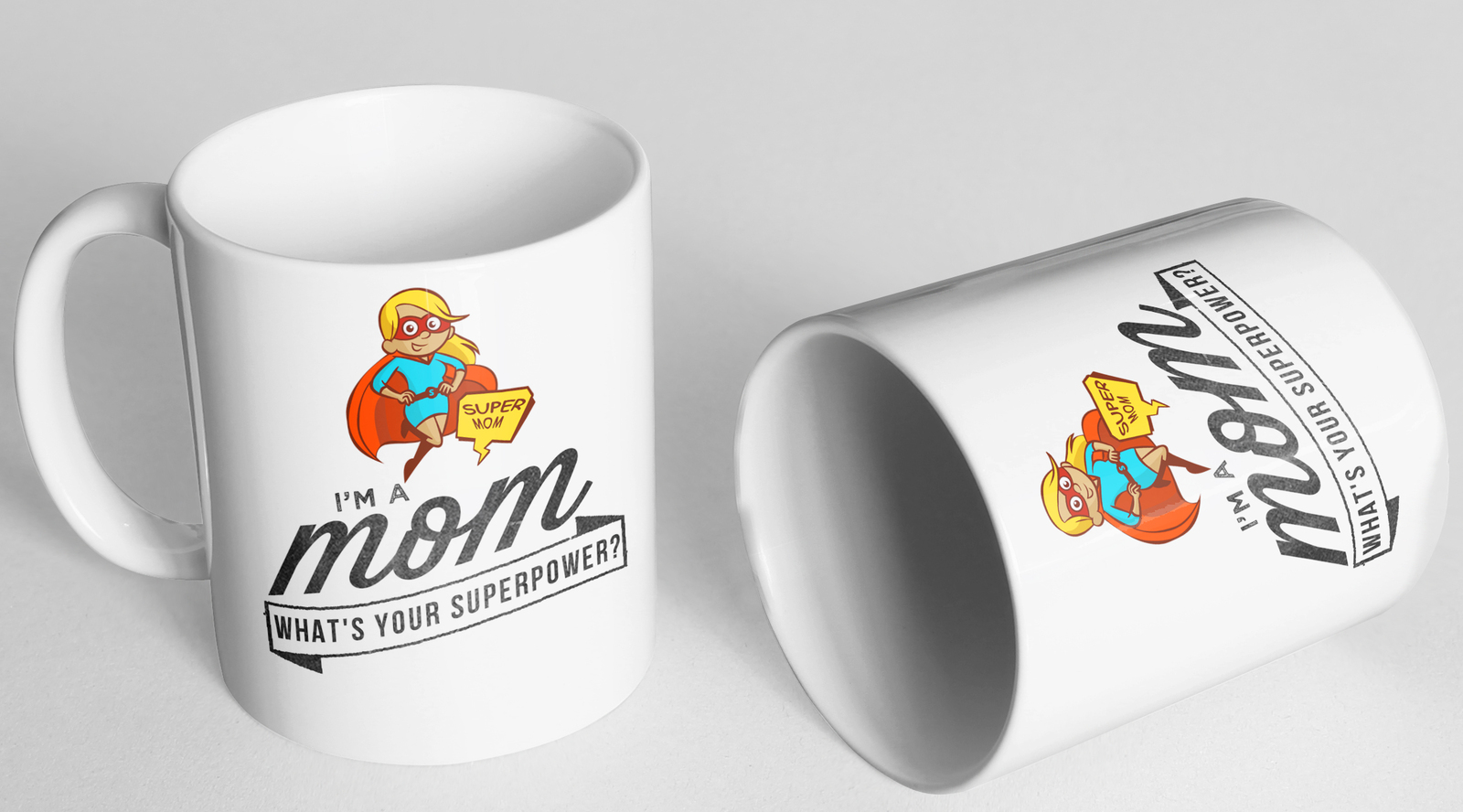 Super Mom Mug, Funny Mom Appreciation Mug | Superpower Mom Mum Mother's Day Gift