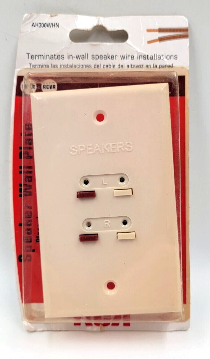 Primary image for RCA Speaker Wall Plate for In-Wall Speaker Installations - Almond - AH300WHN