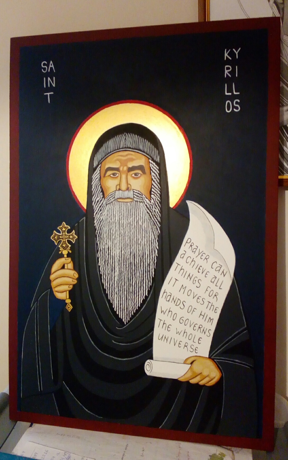 Orthodox Coptic icon of Saint Kyrillos of Alexandria Icons