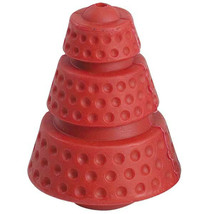 Hard Rubber Dog Toy - Small Cosmic Cone Rocket Red - Tough Toys for Ruff... - $11.08