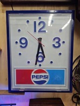 Vintage Pepsi Hanging Wall Clock Sign Advertisement WORKING - $99.99