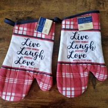 Kitchen Oven Mitts, Red White Blue, Live Laugh Love, Gingham, July 4th d... - $12.99