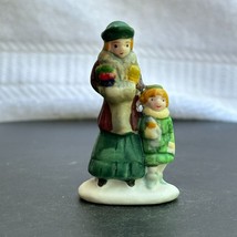 Lemax Porcelain Woman and Girl Loose Figurine From 1990s - $11.88