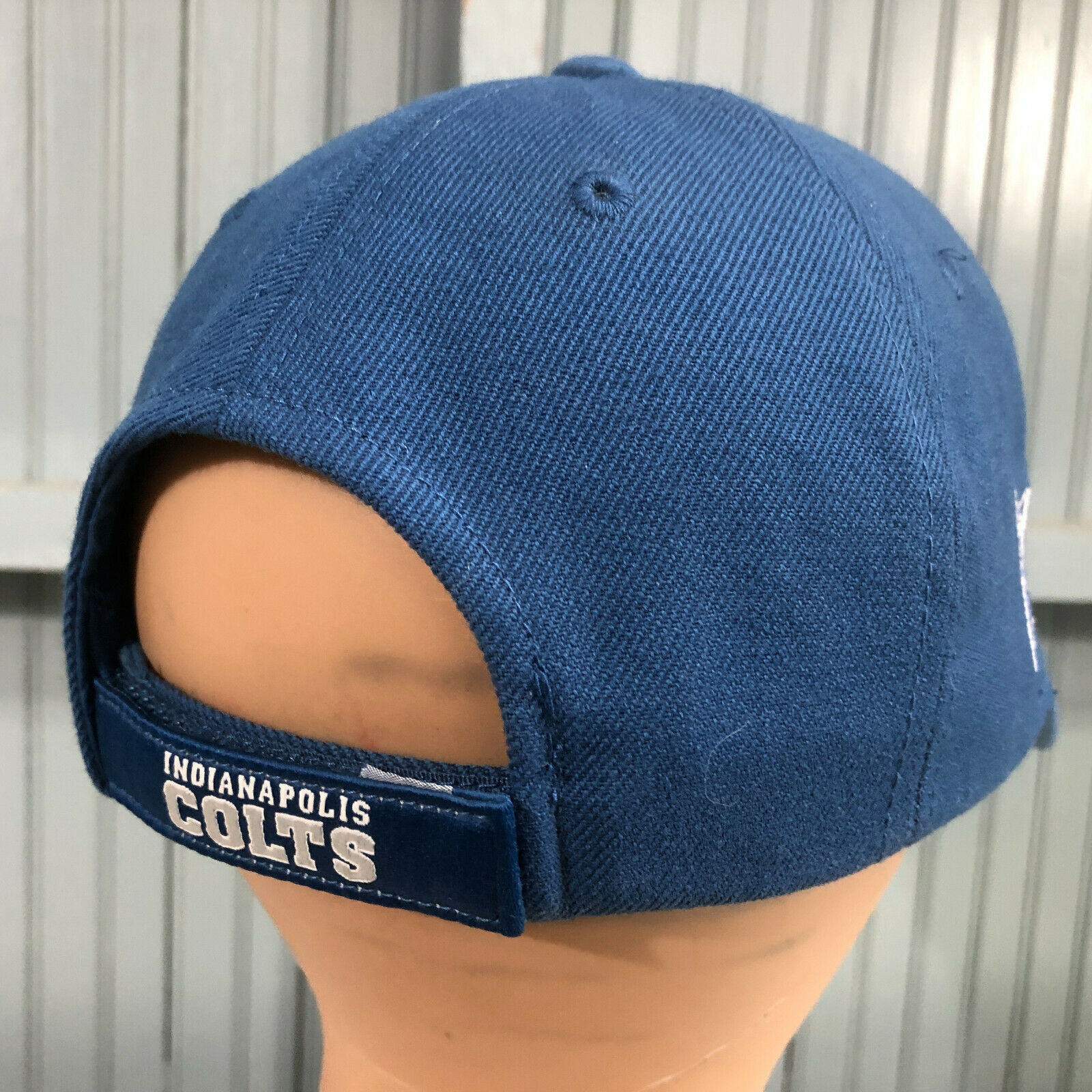 Reebok Indianapolis Colts NFL Football Cap Blue White Fitted Hat - Size  L/XL