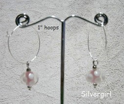 Bumpy Dotted Lampwork Dangle Earrings Aqua Pink - $11.16