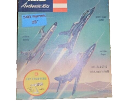 VERY RARE EARLY REVELL GIFT SET ['53]  3 AMERICAN JET FIGHTERS [F-94C, F-7, F-9] - $537.63