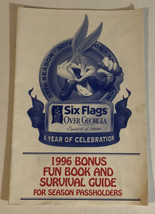 1996 Six Flags Fun Book &amp; Survival Guide Brochure Elvis Vintage BR14 - $10.88
