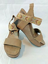 OTBT Bushnell Wedge Sandals SIze Women&#39;s 10M Taupe - $13.85