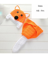 Newborn Baby Girls Boys Crochet Knit FOX Costume Photo Photography Prop Outfits- - $19.99