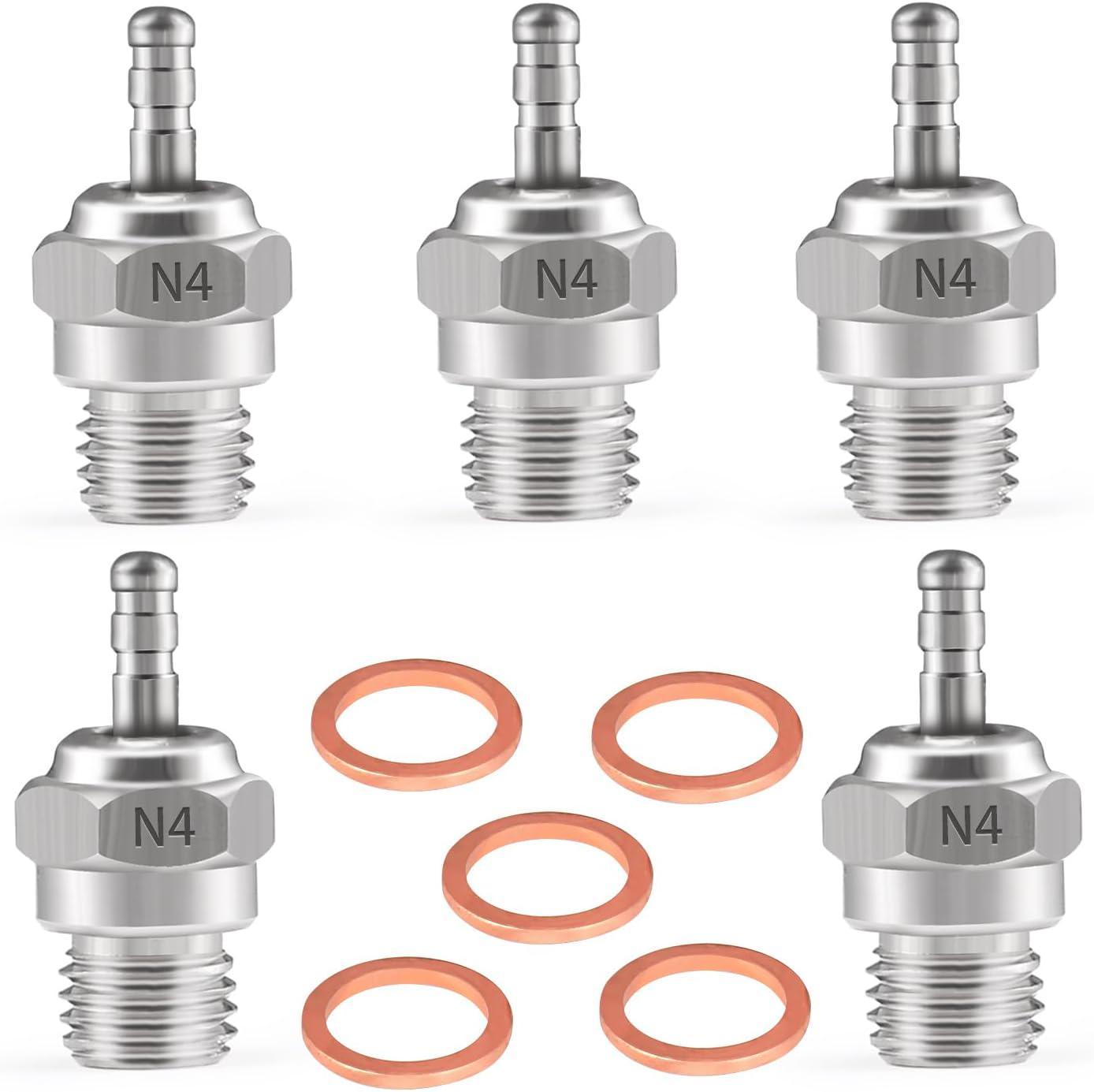 Shaluoman N4 Hot Glow Plug Spark Plugs for Traxas Tmaxx HPI Glow Plugs