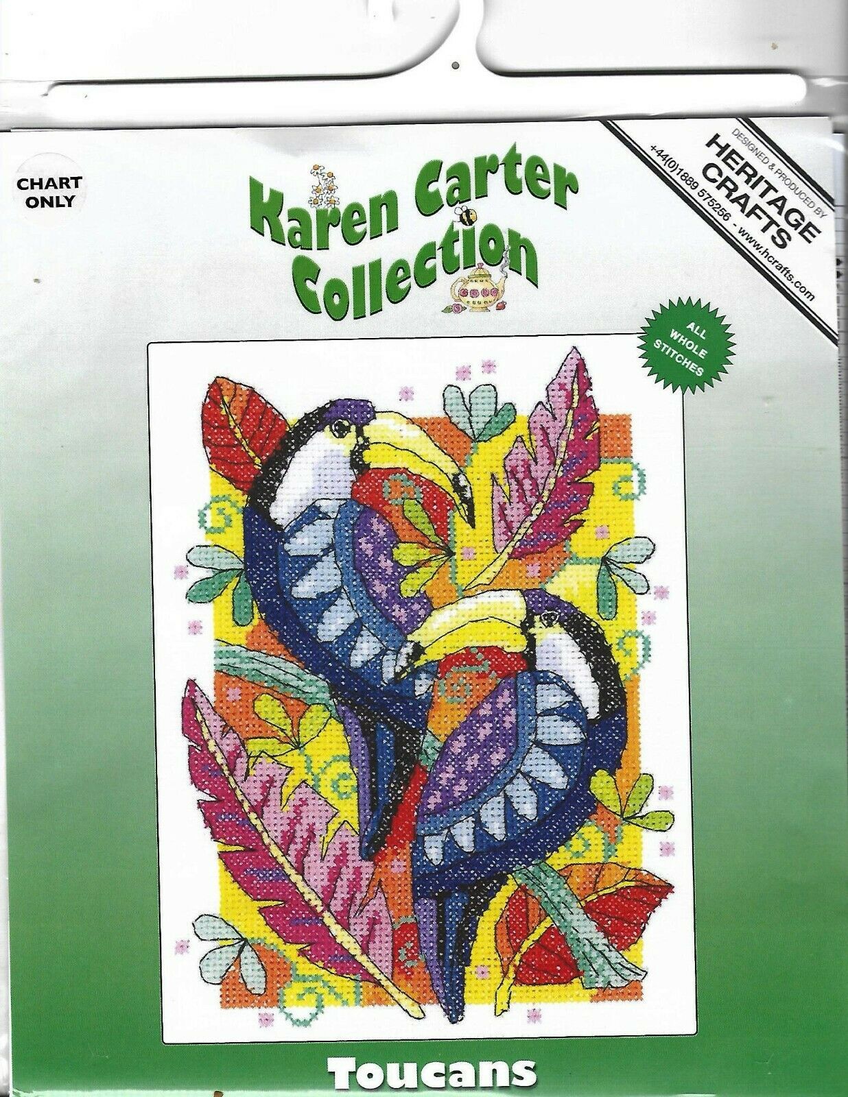 Primary image for CROSS STITCH KIT "TOUCANS" Karen Carter Collection by Heritage Crafts