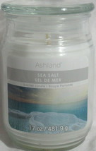 Ashland Scented Candle NEW 17 oz Large Jar Single Wick Spring SEA SALT white - $19.60