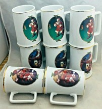 Coca Cola 8 Christmas 1996 Collector edition Beer mugs Stein 4 ½” porcelain - $23.76