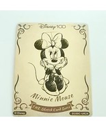 Minnie Mouse Sitting Card Fun Wood Sketch Card Disney 100 Anniversary Ca... - $33.65