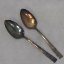 Oneida Coronation Table Serving Spoons 2 1936 Pierced Handle Silver Plated - $14.95