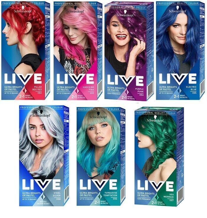 Primary image for Schwarzkopf LIVE ULTRA BRIGHTS or Pastel 2 in 1 Semi-Permanent Hair Dye Color